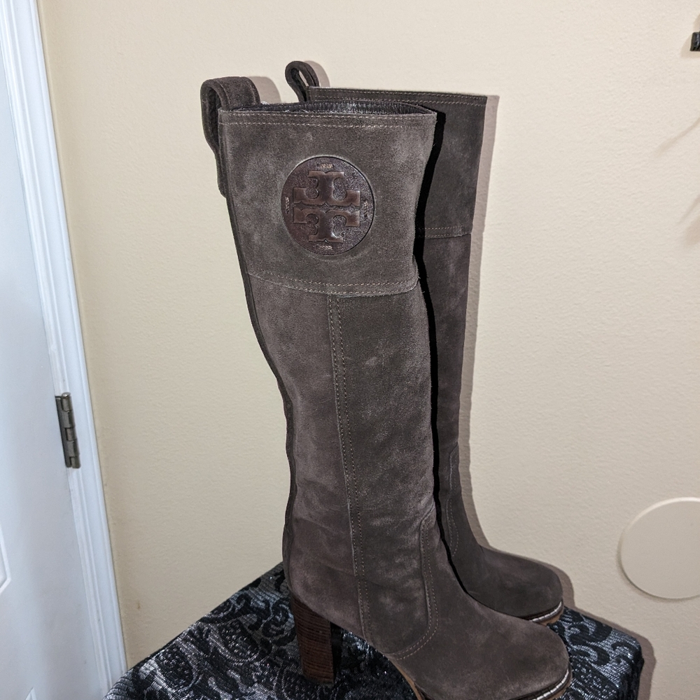 Tory Burch Suede Knee High Boots Size 9.5